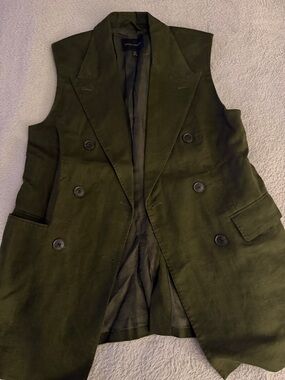 Banana Republic Olive Green Tailored Vest